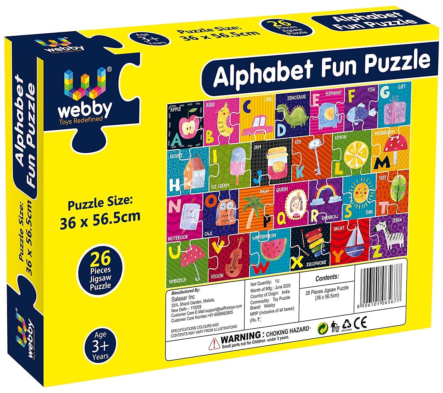 Amazon.com: Webby Giant Alphabet Fun Floor Puzzle : Toys & Games